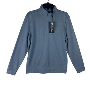 Walter Hagen Mens P11 Midweight 1/4 Zip Grey Sky Heather Golf Pullover Small NWT
